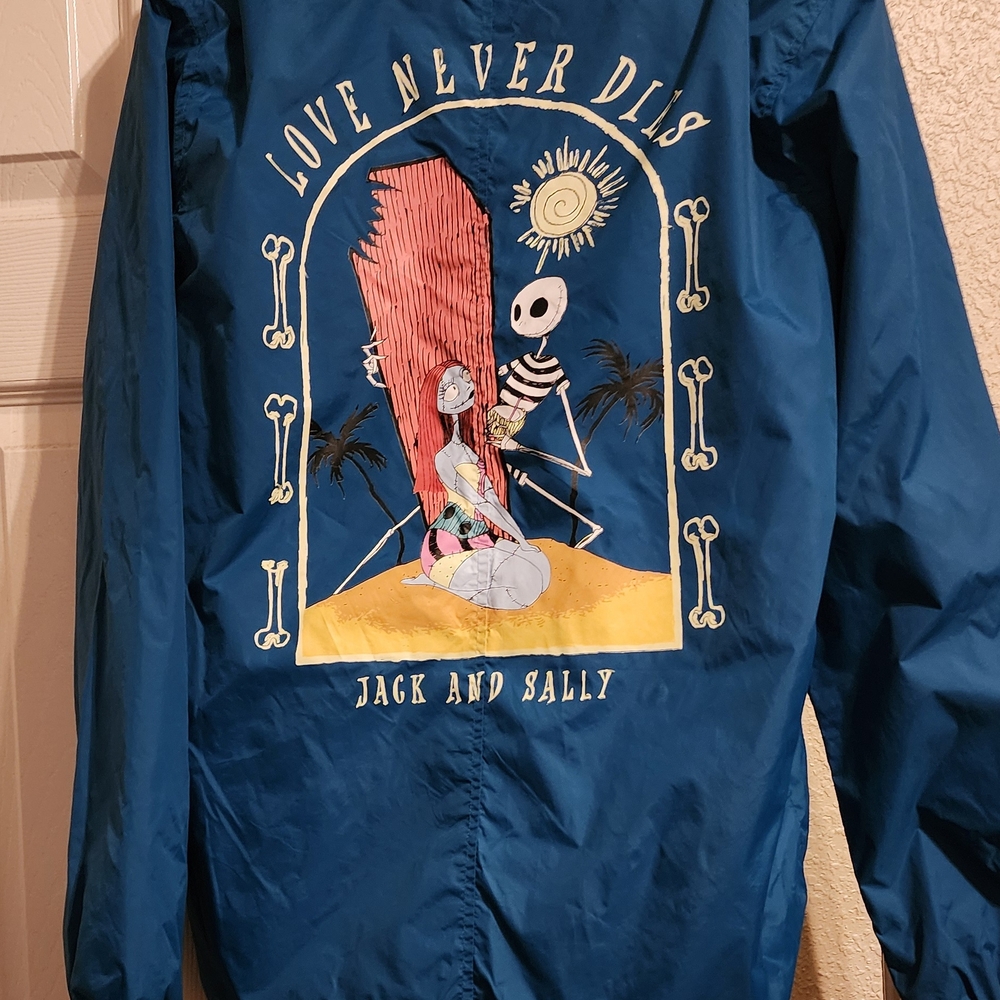 Disney Blue Raincoat with Nightmare Before Christmas Graphic